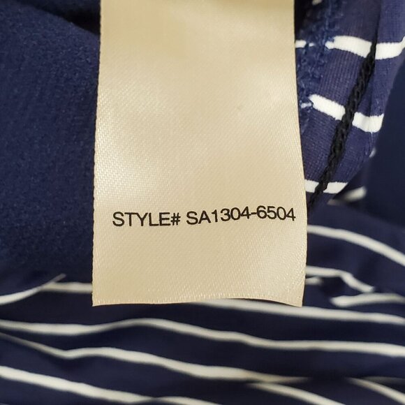 Sea Angel One Piece V Neck Navy White Striped One Piece Women's Size Medium - Picture 4 of 9